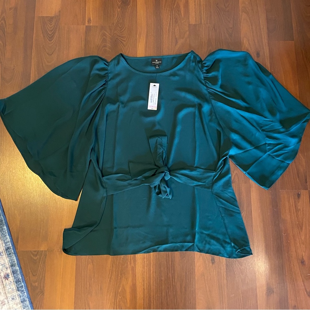 WORTHINGTON WOMAN faux wrap blouse